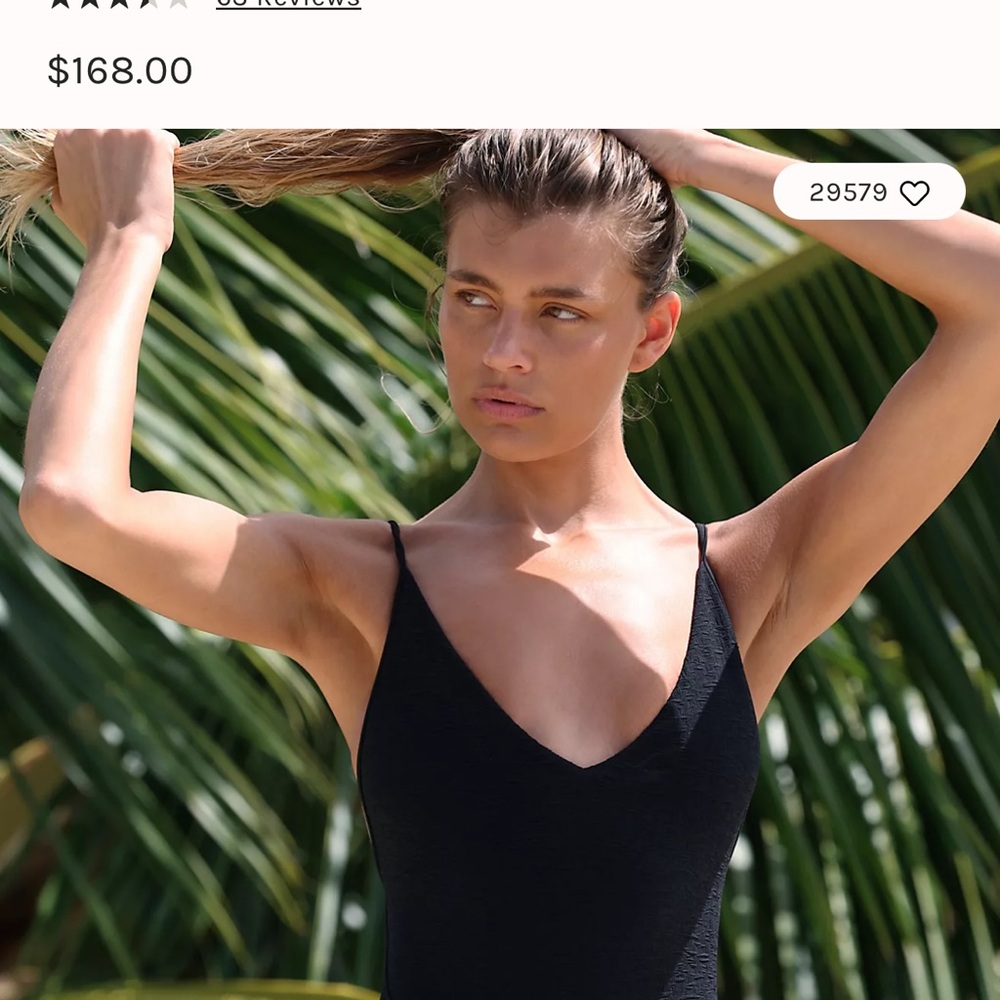 Free People Black One Piece Swimsuit